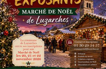 Appel exposants marché Noël Luzarches 2026