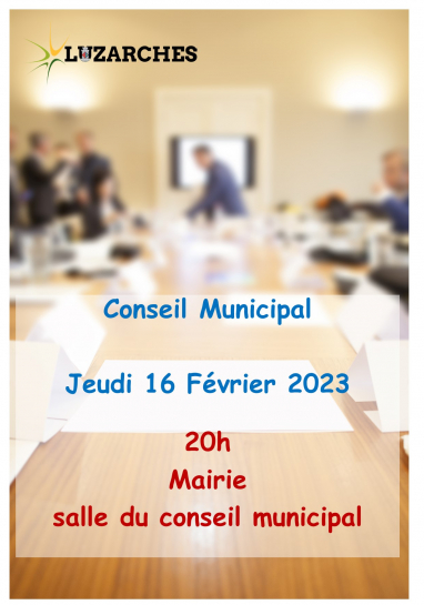 conseil municipal 16 Février 2023