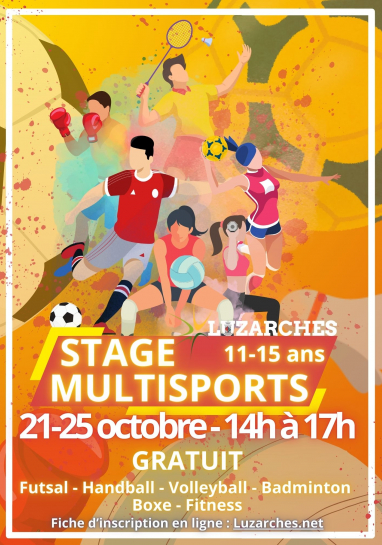 Affiche stage multisports 2024