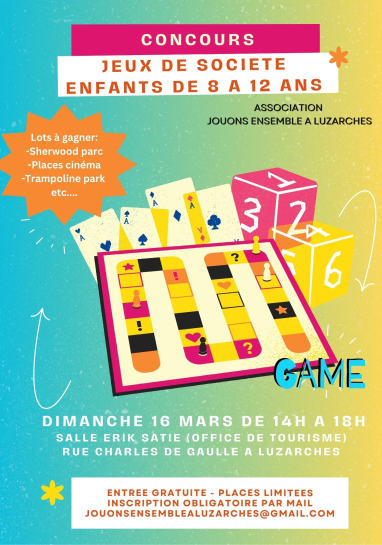 Affiche concours jeux de société