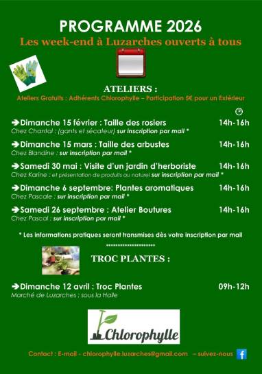 Agenda 2026 Chlorophylle