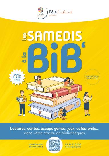 Affiche Les samedis à la Bib 2026