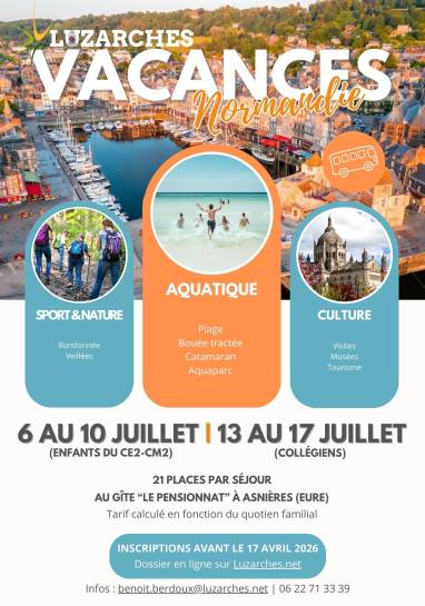 Affiche séjour d'été 2026