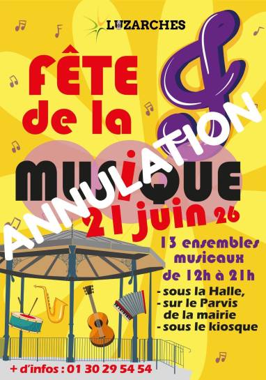 Affiche fête de la musique Luzarches 2026
