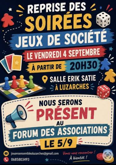 Soirée jeux à Luzarches