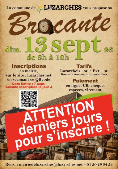 affiche brocante Luzarches 2026