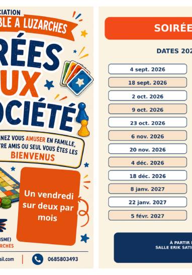 soirée jeux Luzarches 26/27