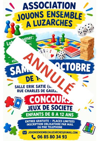 Affiche concours de jeux  