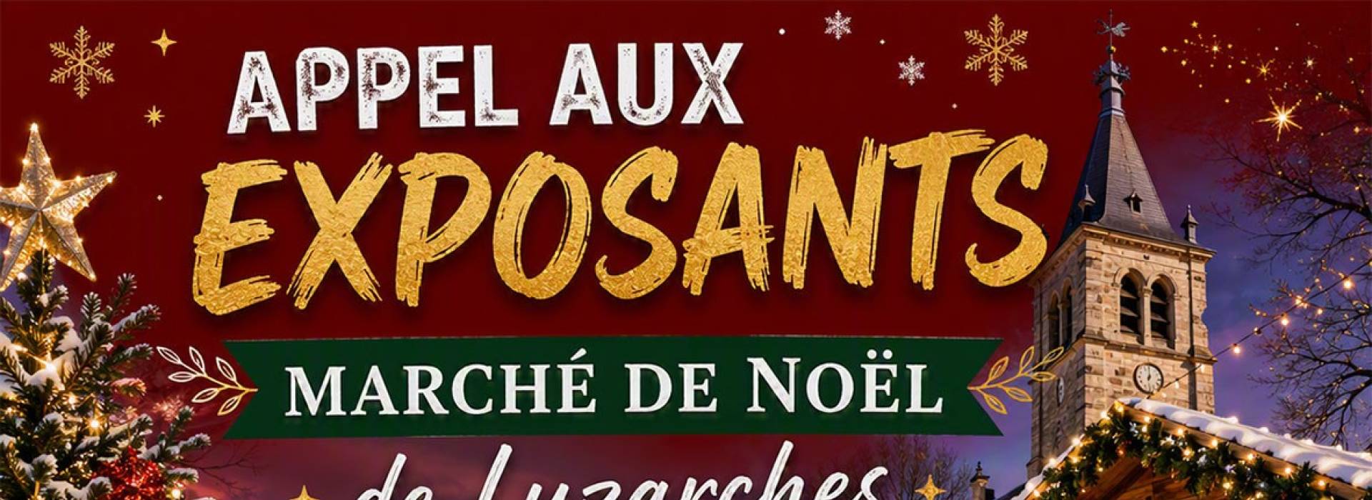 Appel exposants marché Noël Luzarches 2026