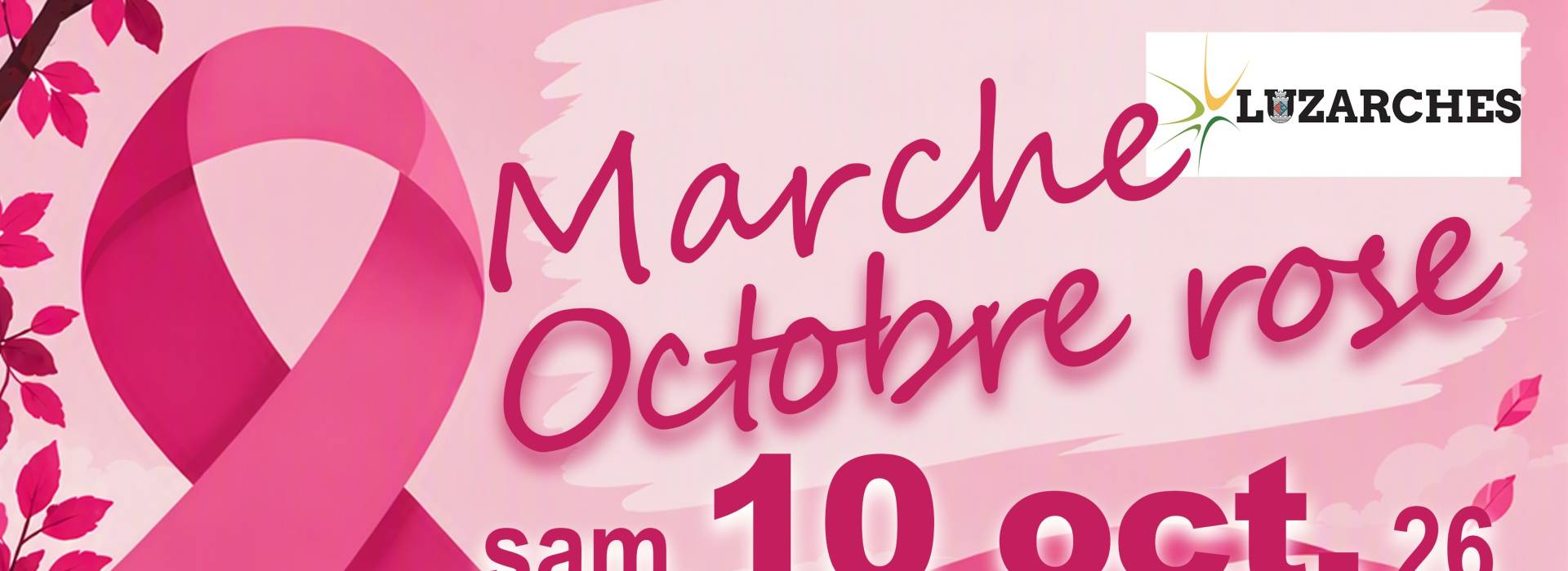 Bandeau marche octobre rose Luzarches 2026