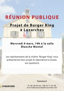 Réunion publique Burger King