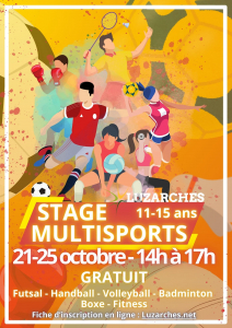 Affiche stage multisports 2024