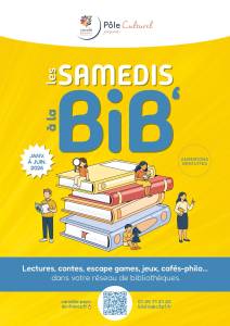 Affiche Les samedis à la Bib 2026