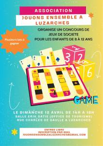 Affiche concours jeux de société 2026
