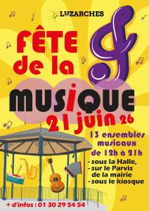 Affiche fête de la musique Luzarches 2026
