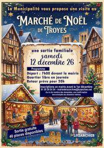 Sortie 2026 marché de Noël de Troyes