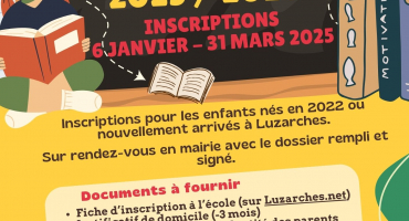 Affiche Inscriptions scolaires 2025-2026